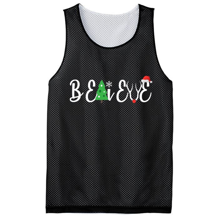 Believe In Christmas Cute Mesh Reversible Basketball Jersey Tank