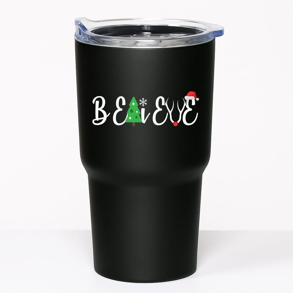 Believe In Christmas Cute Tumbler