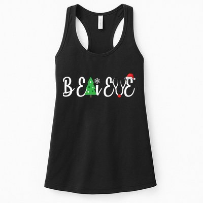 Believe In Christmas Cute Womens Tank Top