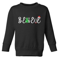 Believe In Christmas Cute Toddler Sweatshirt