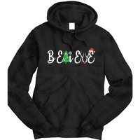 Believe In Christmas Cute Tie Dye Hoodie