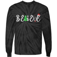 Believe In Christmas Cute Tie-Dye Long Sleeve Shirt