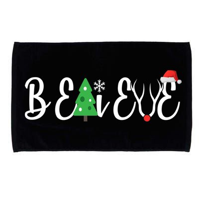 Believe In Christmas Cute Microfiber Hand Towel