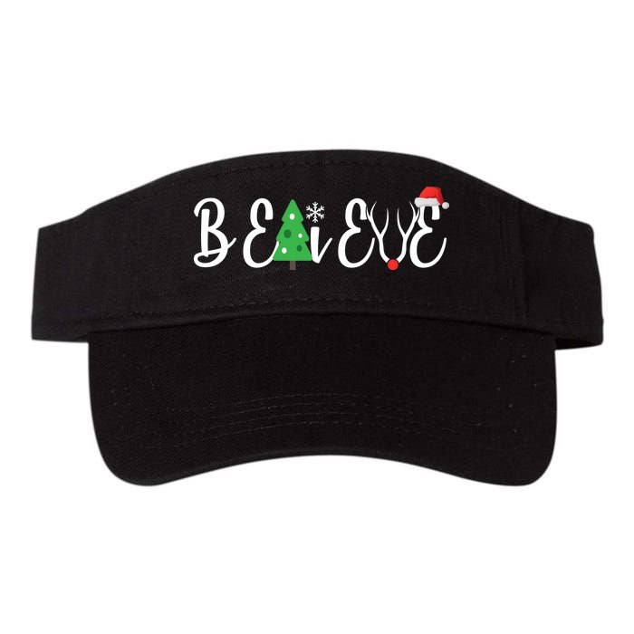 Believe In Christmas Cute Valucap Bio-Washed Visor