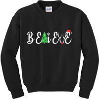 Believe In Christmas Cute Kids Sweatshirt