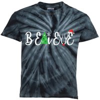 Believe In Christmas Cute Kids Tie-Dye T-Shirt