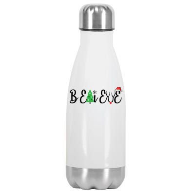 Believe In Christmas Cute Stainless Steel Insulated Water Bottle