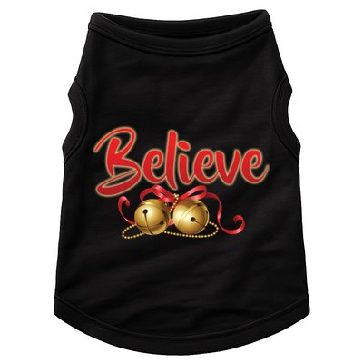 Believe In Christmas Jingle Bells Doggie Tank