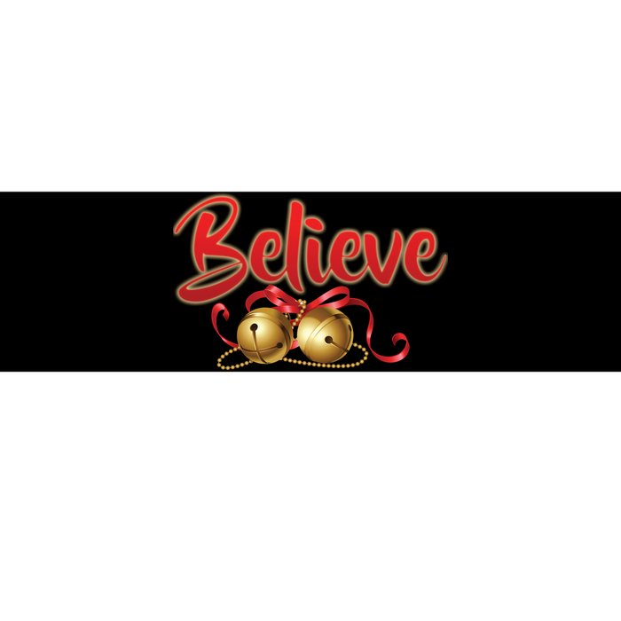 Believe In Christmas Jingle Bells Bumper Sticker