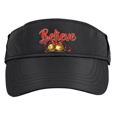 Believe In Christmas Jingle Bells Adult Drive Performance Visor