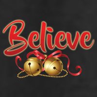 Believe In Christmas Jingle Bells 11oz C Handle Ceramic Mug