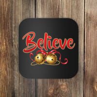 Believe In Christmas Jingle Bells Coaster