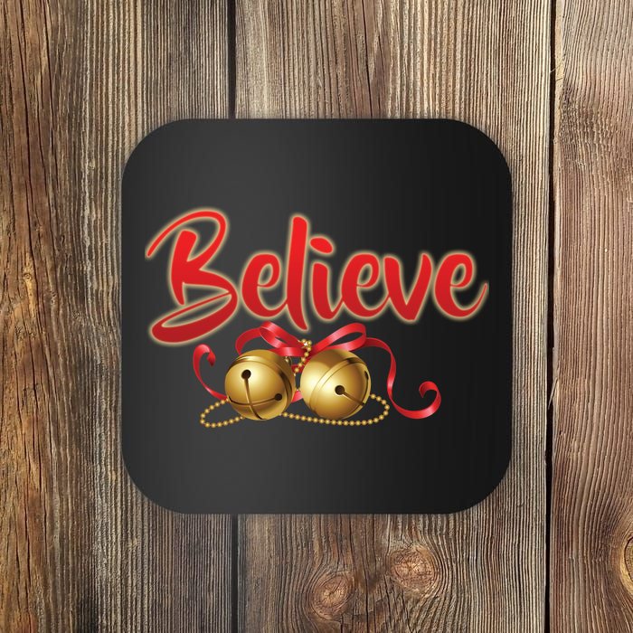 Believe In Christmas Jingle Bells Coaster