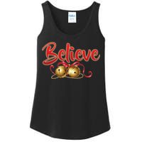 Believe In Christmas Jingle Bells Ladies Essential Tank