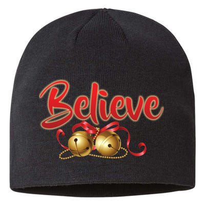 Believe In Christmas Jingle Bells Sustainable Beanie