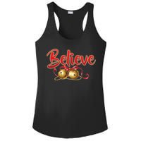 Believe In Christmas Jingle Bells Ladies PosiCharge Competitor Racerback Tank