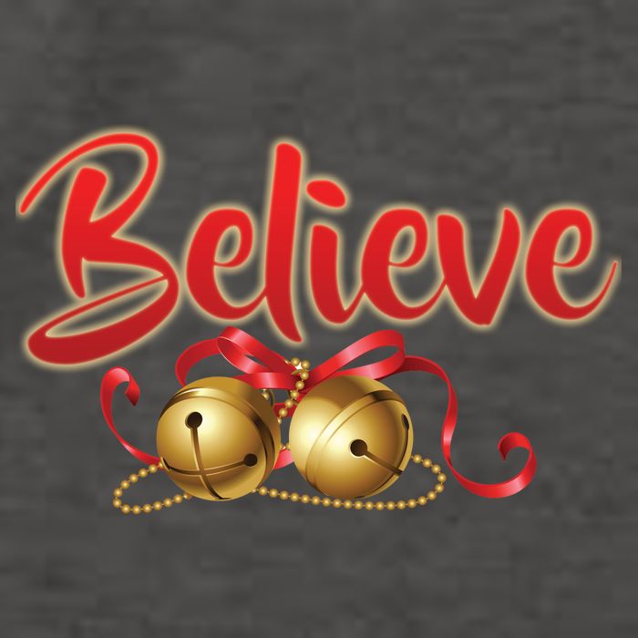 Believe In Christmas Jingle Bells Vector Backpack