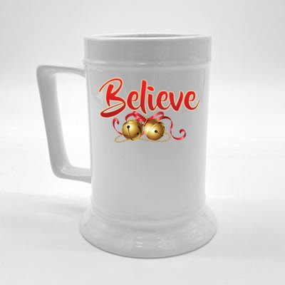 Believe In Christmas Jingle Bells Beer Stein