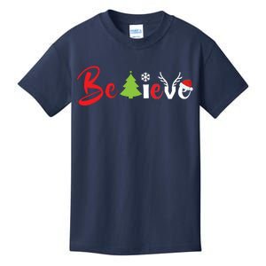 Believe In Christmas Spirit Kids T-Shirt