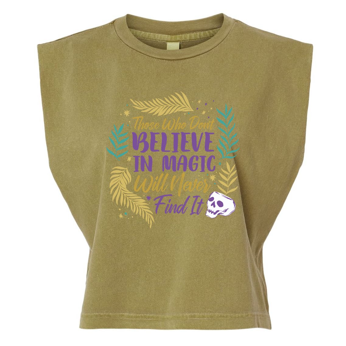 Believe In Magic Garment-Dyed Women's Muscle Tee