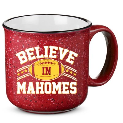 Believe In Mahomes KC Football Kansas City Fan 15oz Campfire Ceramic Mug