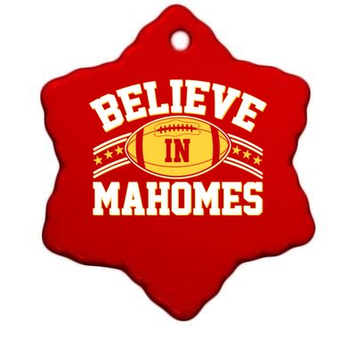 Believe In Mahomes KC Football Kansas City Fan Ceramic Star Ornament