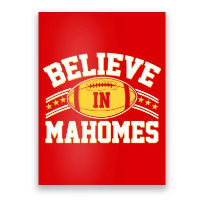 Believe In Mahomes KC Football Kansas City Fan Poster