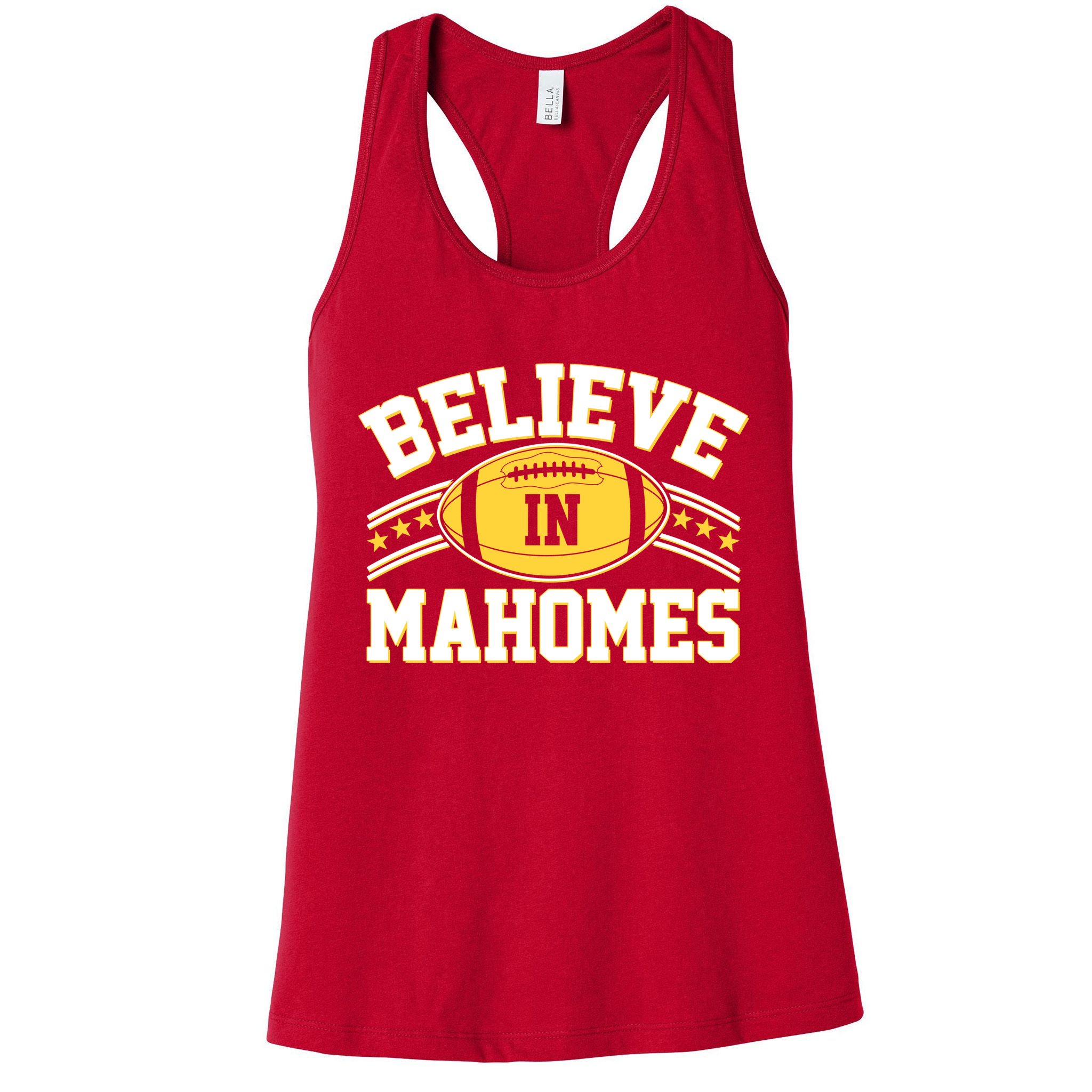Believe In Mahomes KC Football Kansas City Fan Womens Tank Top