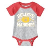 Believe In Mahomes KC Football Kansas City Fan Infant Baby Jersey Bodysuit