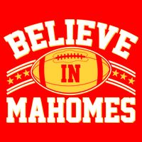 Believe In Mahomes KC Football Kansas City Fan Women's V-Neck T-Shirt