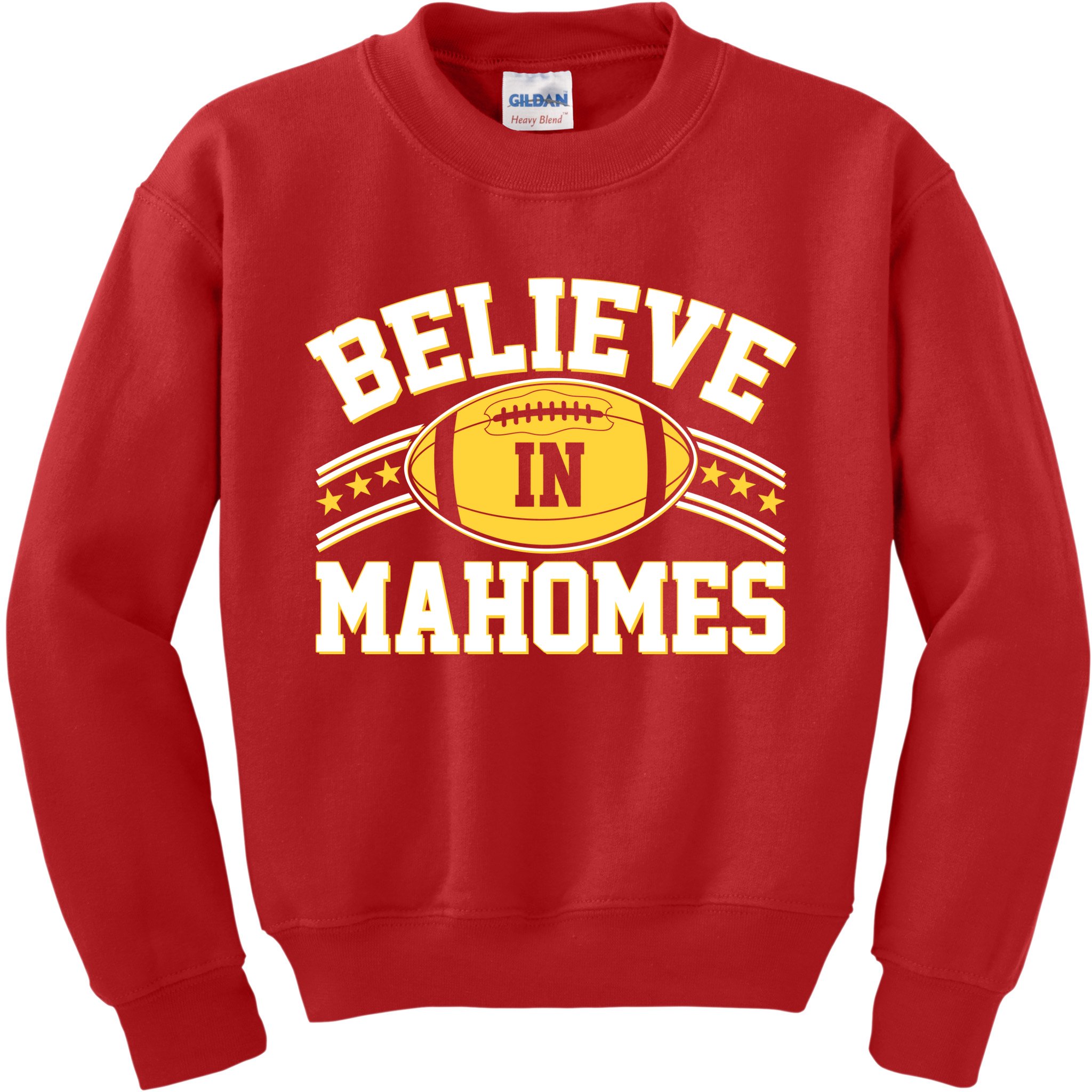 Believe In Mahomes KC Football Kansas City Fan Kids Sweatshirt
