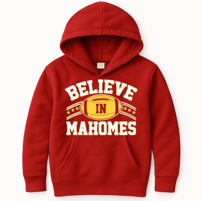 Believe In Mahomes KC Football Kansas City Fan Kids Hoodie