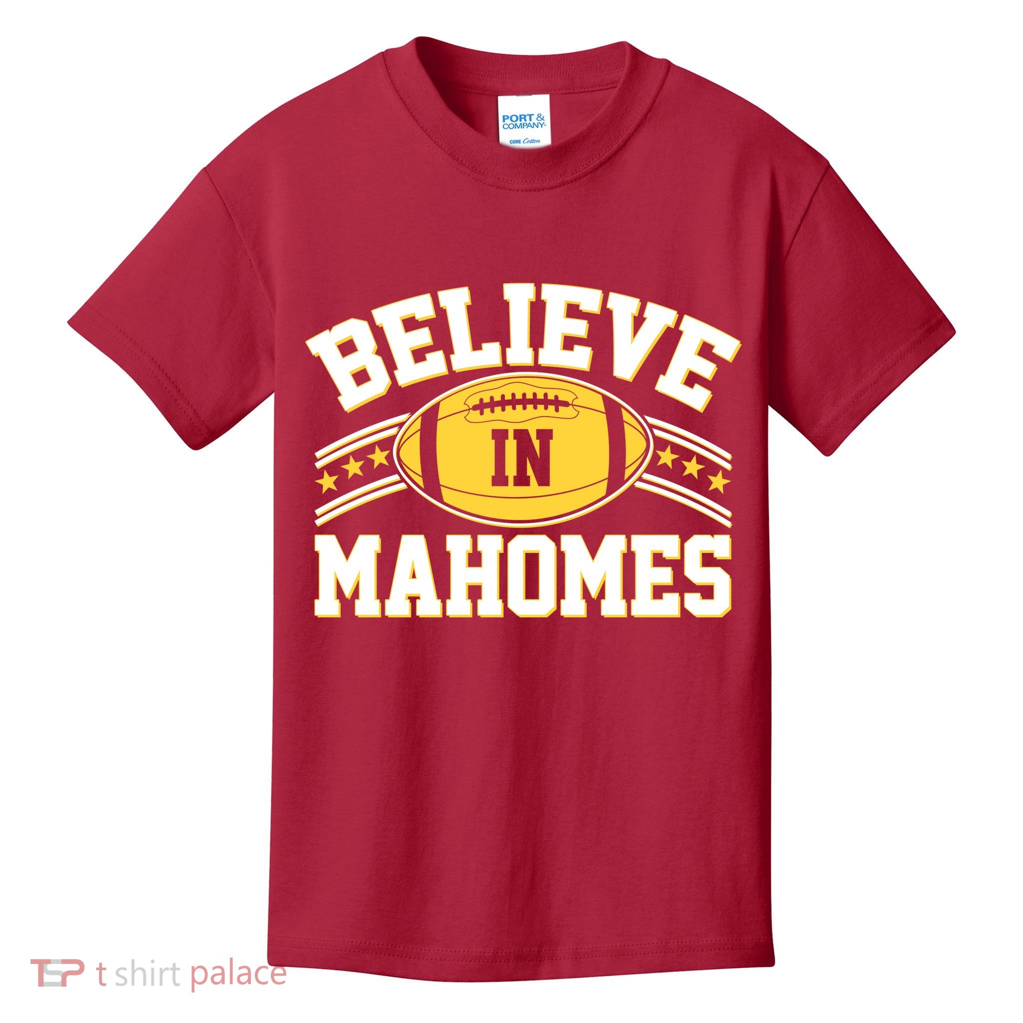 Believe In Mahomes KC Football Kansas City Fan Kids T-Shirt