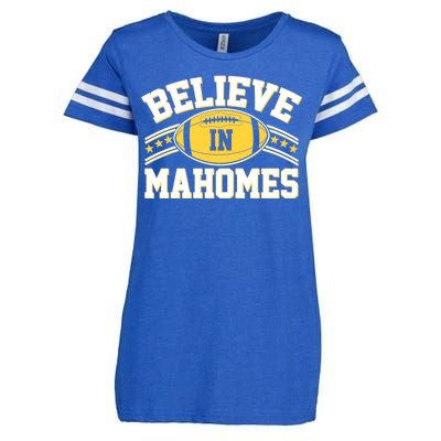 Believe In Mahomes KC Football Kansas City Fan Enza Ladies Jersey Football T-Shirt