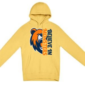 Believe In Monsters Chicago Football Premium Pullover Hoodie