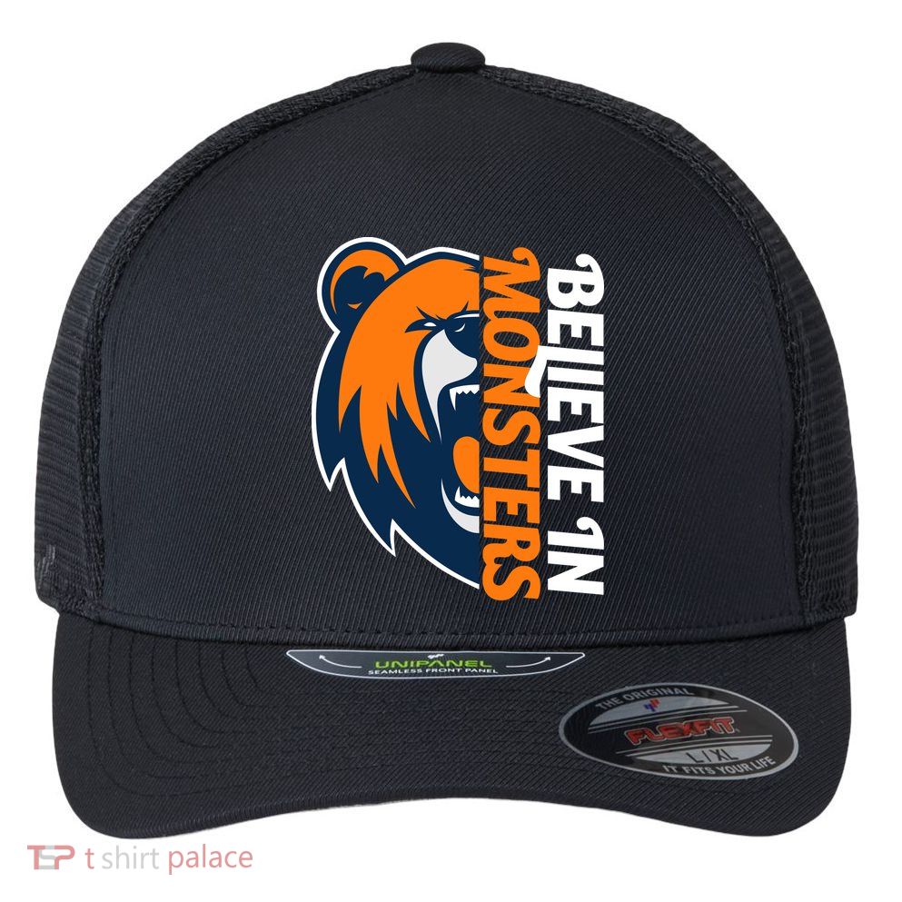 Believe In Monsters Chicago Football Flexfit Unipanel Trucker Cap