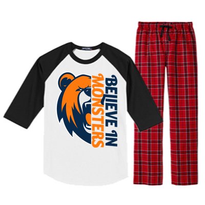 Believe In Monsters Chicago Football Raglan Sleeve Pajama Set