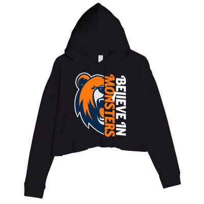 Believe In Monsters Chicago Football Crop Fleece Hoodie