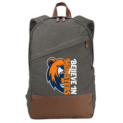 Believe In Monsters Chicago Football Cotton Canvas Backpack