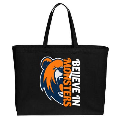 Believe In Monsters Chicago Football Cotton Canvas Jumbo Tote