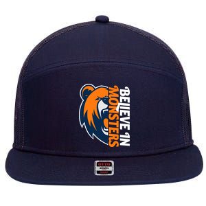 Believe In Monsters Chicago Football 7 Panel Mesh Trucker Snapback Hat