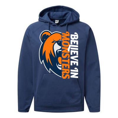 Believe In Monsters Chicago Football Performance Fleece Hoodie