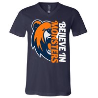 Believe In Monsters Chicago Football V-Neck T-Shirt