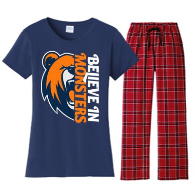 Believe In Monsters Chicago Football Women's Flannel Pajama Set