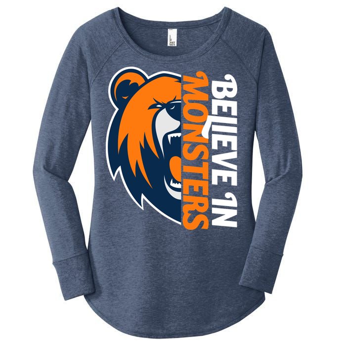 Believe In Monsters Chicago Football Women's Perfect Tri Tunic Long Sleeve Shirt