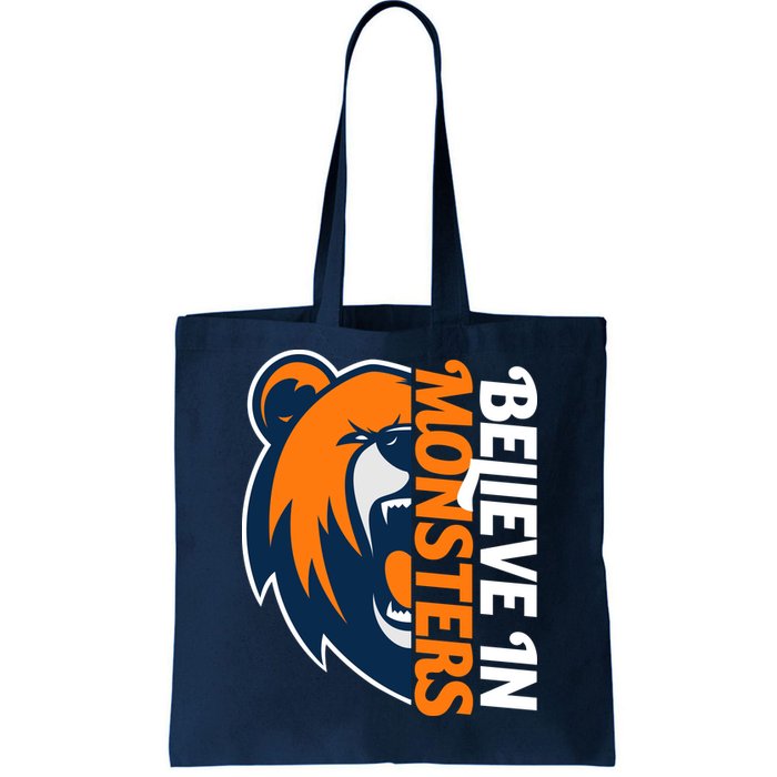 Believe In Monsters Chicago Football Tote Bag