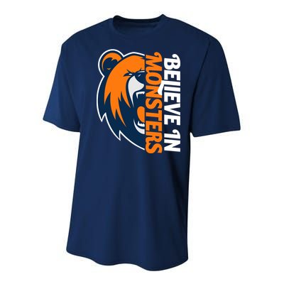 Believe In Monsters Chicago Football Youth Performance Sprint T-Shirt