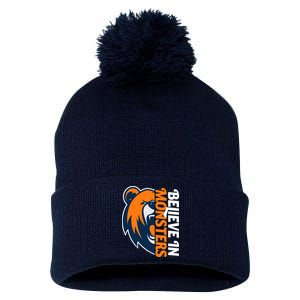 Believe In Monsters Chicago Football Pom Pom 12in Knit Beanie