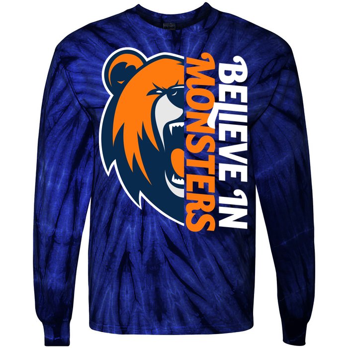 Believe In Monsters Chicago Football Tie-Dye Long Sleeve Shirt