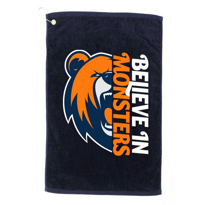 Believe In Monsters Chicago Football Platinum Collection Golf Towel